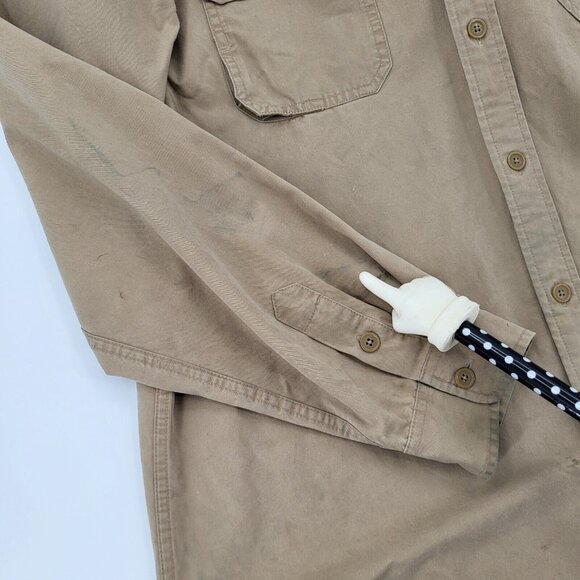 DENIM & SUPPLY RALPH LAUREN Shirt Jacket Mens XXL Tan With Hoodie - Picture 5 of 11